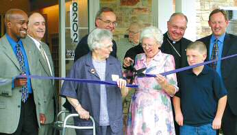 photo of ribbon cutting at All Saints Retirement Center, Madison