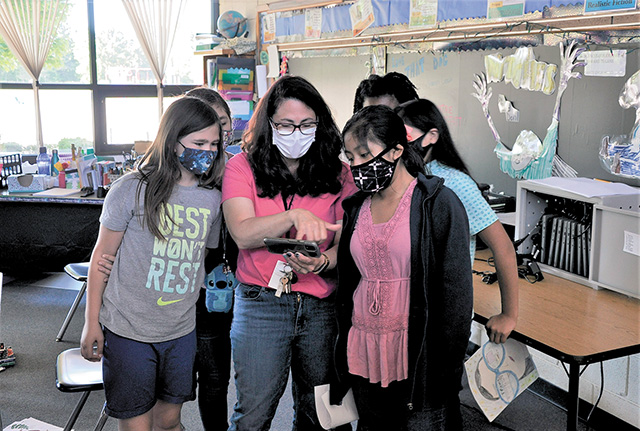 teacher and students