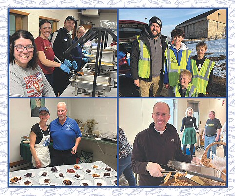 Collage of four images from fish fries